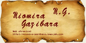 Miomira Gazibara vizit kartica